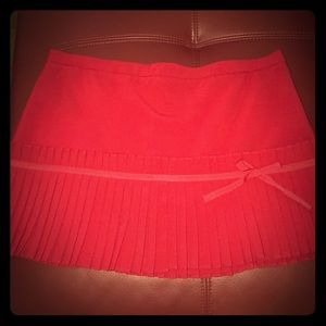 BCBGMAXAZRIA RED PLEATED SKIRT - 4